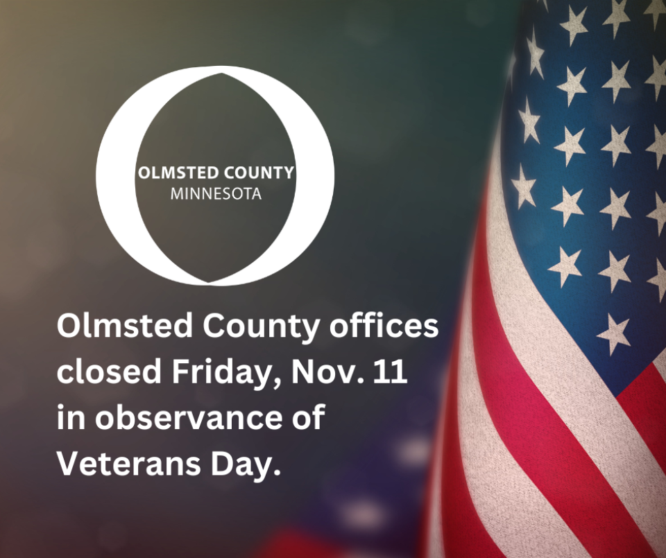 Olmsted County offices closed November 11 in observance of Veterans Day